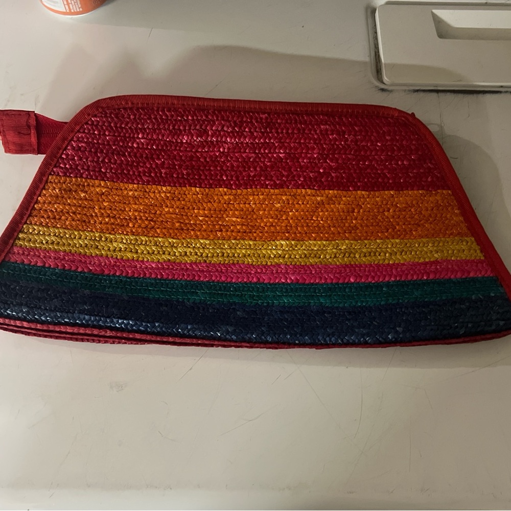 Liz Claiborne Multicolor Striped Clutch